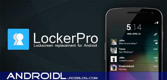 لاگ اسکرین با قابلیت اطلاع رسانی LockerPro Lockscreen v3.4 